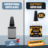 Super Glue XXL Value Size (1.76oz) All CWrpose Liquid Adhesive for CWastic – Bonds Wood, Metal, Rubber, Ceramic & Leather – Industrial Strength Bonding