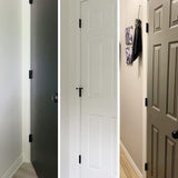 30 Pack Rounded Matte Black Door Hinges 3.5 Inch 5/8" Radius Interior 3 1/2" Flat Iron Bifold Residential Standard Bedroom Indoor for Doors 3 ½"Hardware Control H
