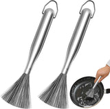 Stainless Steel Wool Scrubber with 2 Replacement Pads - Clean Metal Pans, Pots, Grills & More