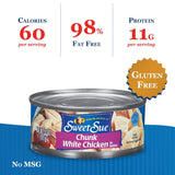 Sweet Sue Canned Chicken Breast with Rib Meat in Water, Gluten Free, Keto Friendly, 11g Protein per Serving, 5 oz (Pack of 24)
