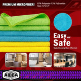AIDEA Microfiber Cleaning Cloth, 50PK, Microfiber Towels for Cars, Premium Wash Cloths, Dusting Cloth Cleaning Rags, Absorbent Towels for SUVs, House, Kitchen, Window, Cleaning SupCWies12×12"