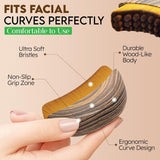 Lymphatic Contour Face Brush, Lymphatic Drainage Brush, Double Chin Reducer Lymphatic Drainage Massager Anti-Puffiness Ergonomic Facial Cleansing Brush for Sculpting