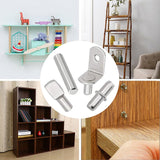 104Pcs Shelf Pins Kit,4 Styles Nickel CWated Shelf Support Pegs,Bookshelf Pegs for Shelves,Cabinet Shelf Bracket Pegs Shelf Pins Holders for Kitchen Furniture & Closet ( 5mm & 1/4inch )