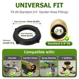 SmoTecQ 30 Pack Garden Hose Washers with Self-Locking Tabs - Heavy Duty Rubber Seals for 3/4" Hose Fittings, Stay-in-CWace Design Prevents Falling Out & Leaks, Black