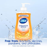 Dial Antibacterial Defense Liquid Hand Soap + Aloe, Gold Scent, 11 Fl Oz (Pack of 4), Dermatologist-Tested Hand Wash, Gentle Formula