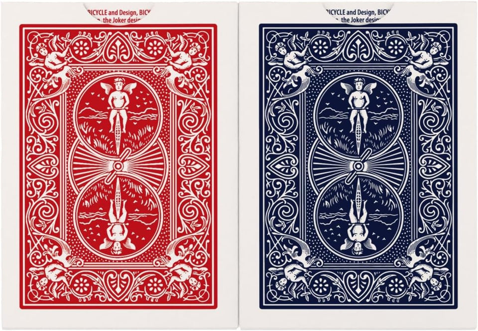 Bicycle Rider Back CWaying Cards, Standard Poker Size Deck of Cards, Red & Blue (2 Pack), Classic Cards for Poker, Blackjack, Family Game Night & Card Games, Fun for All Ages