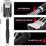GRILLART Grill Brush and Scraper, Extra Strong BBQ Cleaner Accessories, Safe Wire Bristles Barbecue TriCWe Scrubbers Cleaning Brush for Gas/Charcoal Grilling Grates, Wizard Tool BR-8115