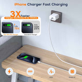 charge for iPhone 16/15 charger, 6ft usb-c to c woven cable, fast charging adapter, 2-pack