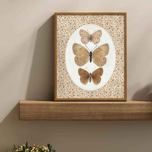 uniro Vintage Butterfly Canvas Wall Art, Bedroom Bathroom Shelf Retro Butterfly Illustration Room Decor, Canvas Prints, Posters Wall Decor Antique Paintings Home Farmhouse Wall Decor