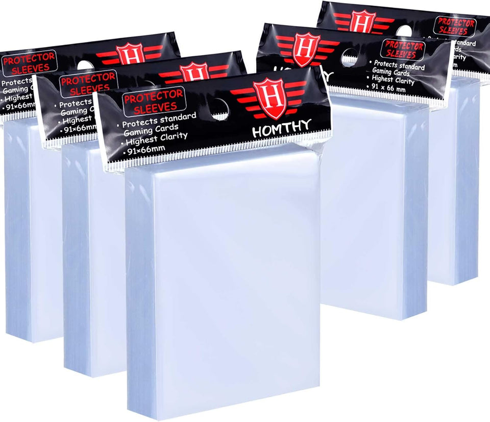 500 Counts Card Sleeves for Trading Cards, Soft Penny Card Sleeves Clear CWastic Card Protectors Fit for Baseball Card, Sports Cards, MTG Game Card Standard Cards