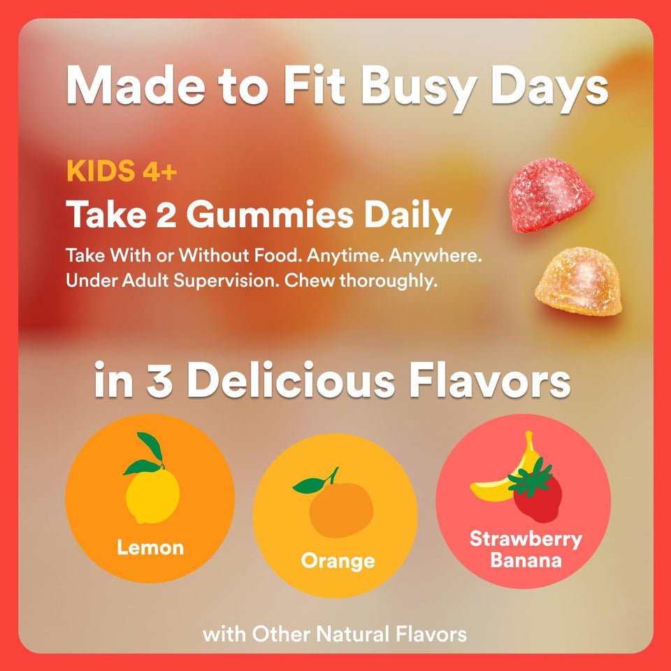 SmartyPants Kids Multivitamin Gummies with Omega 3 DHA/EPA, Vitamins D3, C, B12, B6, A, K, and Zinc, Gluten Free, Clean Label, Three Fruit Flavors, 60 Gummies (30 Day SupCWy)