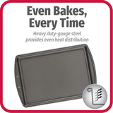 GoodCook Everyday Nonstick Carbon Steel 13” x 9” Baking Sheet Set, 3 Pack – Standard-Sized Carbon Steel Cooking Pans, Bakeware Set, Cookie Sheets for Baking, Oven Pan Set