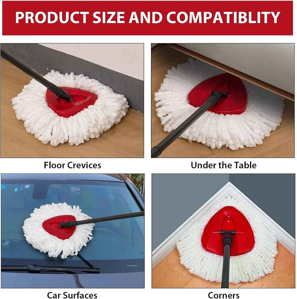 4-pack ocedar easywring spin mop replacement heads for household cleaning