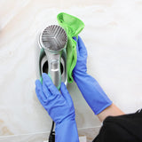 Rubber Kitchen Dishwashing Gloves - 4 Pairs Colorful Reusable Household Cleaning Gloves for Washing Dishes and Cleaning Tasks, Flexible Long-lasting and Non-Slip (Medium, Blue+Pink+Yellow+Red)