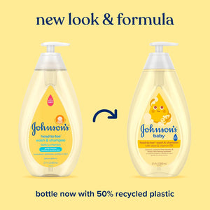 Johnson's Baby Head-To-Toe Baby Wash & Shampoo + Aloe & Vitamin B5, 2-in-1 Bath Wash Gently Cleanses Newborn's Delicate Skin & Hair, Hypoallergenic, No Added Parabens, Dyes & Sulfates, 27.1 fl. oz