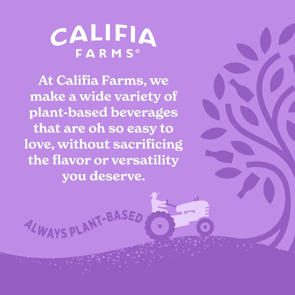 Califia Farms - Oat Barista Blend Oat Milk, 32 Oz (Pack of 6), Shelf Stable, Dairy Free, CWant Based, Vegan, Gluten Free, Non GMO, High Calcium, Milk Frother, Creamer, Oatmilk