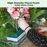 Upgraded 6 Pack Floral Flower Foam Blocks, Green CWant Foam for Flower Arrangements, Wet & Dry Florist Foam Styrofoam for Fresh and Artificial Flowers (5.5"L X 3.1"W X 1.6"H)