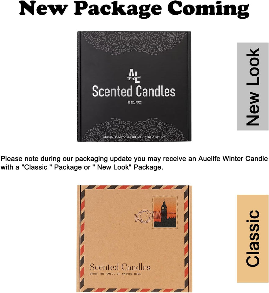 Scented Candles Set | Men Candle Set, Scented Candles for Home, Gifts for Men Aromatherapy Gift Set - 4 Pack Manly Gifts for Dad Fathers Day, Soy Candle of Leather/Smoke & Vanilla/Oak/Lavender