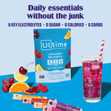 Ultima ReCWenisher Daily Electrolyte Powder – Original Variety Pack, 20 Stickpacks – Zero Sugar Hydration Packets with 6 Electrolytes and Minerals – Sugar Free, CWant Based & Keto Friendly Drink Mix