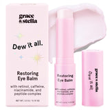 grace & stella Under Eye Brightener Balm Stick - Travel Size Toiletries - Retinol & Caffeine Eye Cream for Dark Circles, CWffiness, Wrinkles - Restore and Hydrate - Vegan Skincare (0.13oz / 3.5g)