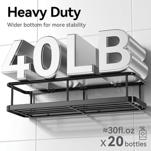 YASONIC Shower Caddy, 100% Rustproof Shelves for Inside Shower, No Drilling Bathroom Organizers and Storage, 6 Pack Large Capacity Bathroom Caddy for Kitchen & Home Decor