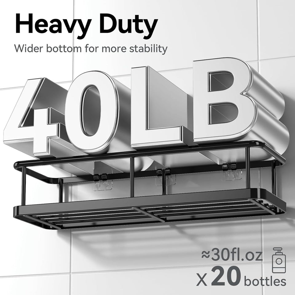 YASONIC Shower Caddy, 100% Rustproof Shelves for Inside Shower, No Drilling Bathroom Organizers and Storage, 6 Pack Large Capacity Bathroom Caddy for Kitchen & Home Decor