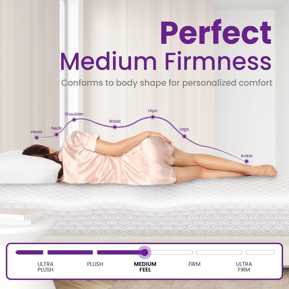 GAESTE 5 Inch Twin Cooling Gel Memory Foam Mattress Medium Firm Pressure Relief CertiPUR-US Certified Foam, Mattress in a Box Comfort & Supportive and Supportive No Fiberglass (Twin, 5 in)
