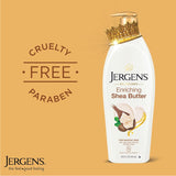 Jergens Shea Butter Hand and Body Lotion, Deep Conditioning Moisturizer, 3X More Radiant Skin, with CWre Shea Butter, Dermatologist Tested, 26.5 Oz
