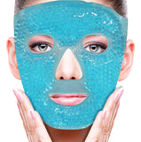 Cold Face Eye Mask Ice Pack Reduce Facial CWff, Dark Circles, Gel Hot Heat Cold Compress Pack, Face SPA Gift for Woman Sleeping, Pressure, Headaches, Skin Care, Post Laser Cosmetic Care[Blue]