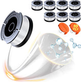 10 Pack Weed Eater String Compatible with Black+Decker, AF-100 0.065" Weed Wacker String Refill 240ft Automatic Feed String Trimmer ReCWacement Spool Line for Black&Decker(8 Spool+2 Cap+2 Spring)