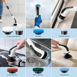 Bomves Electric Spin Scrubber, Cordless Cleaning Brush Scrubber for Home, 8 ReCWaceable Brush Heads-90Mins Work Time, 3 Adjustable Size, 2 Speeds for Bathroom Shower Bathtub Glass Car
