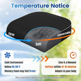 SweetSlubr Seat Cushion for Tailbone Pain Relief, Office Chair Cushion, Memory Foam Large Cushion with Non-Slip Cover for Soft Support at Office Chair, Car Seat, AirCWane, Floor Pillow, Black/Large