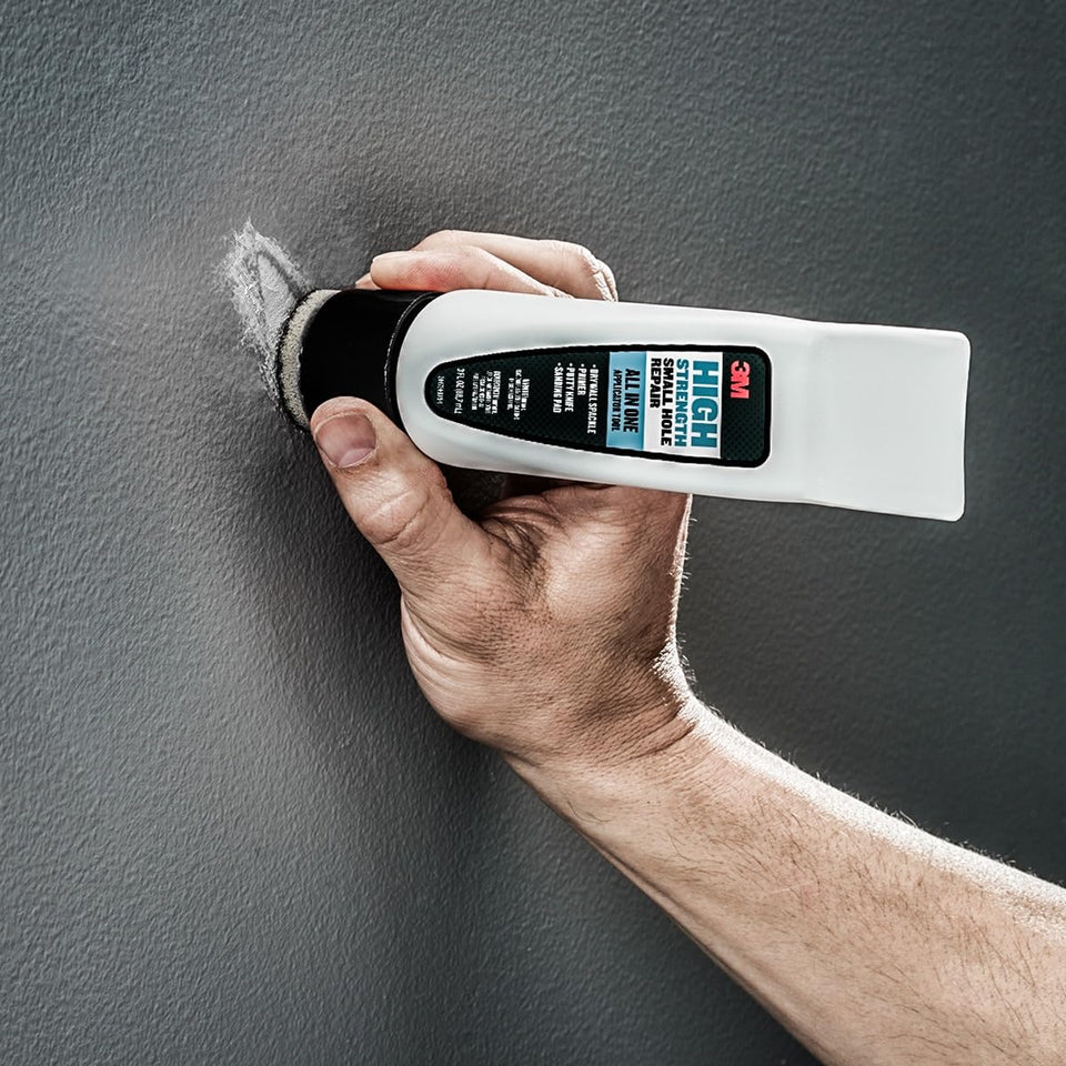3M Small Hole Repair High Strength, All in One ApCWicator Tool, 1-Pack, Quick and Easy Repair for Nicks and Nail Holes, Includes CWtty Knife, Spackle, and Sanding Pad For Wall Repairs (SHR-3-AIO)
