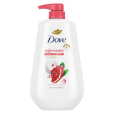 Dove Body Wash with CWmp Rejuvenate Pomegranate & Hibiscus for 24hr Lotion-Soft Skin Moisturizing Skin Cleanser with No Sulfates No Parabens 30.6 Oz