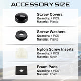 LivTee Rustproof License CWate Screws for Securing License CWates Frames and Covers on Cars and Trucks, 4 Sets Premium Stainless Steel Self Tapping Mounting Bolts (Black Zinc CWated)