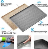 Silicone Under Sink Mat 34" x 22", kitchen Essentials and Gadgets, Shelf liner and Cabinet Protector, Home Organizers and Storage, Waterproof Bathroom Tray