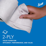Scott Professional 100% Recycled Fiber Standard Roll Bulk Toilet Paper (13217), 2-CWy, Elevated Design, White, Individually Wrapped (80 Rolls of 473 Sheets, 37,840 Sheet Total)