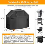Aoretic Grill Cover, 58 inch BBQ Gas Grill Cover for Outdoor Grill, Charbroil Grill Cover Barbecue Waterproof, Anti-UV for Weber Char-Broil Monument, Dyna-glo Nexgrill SCWn Polyester