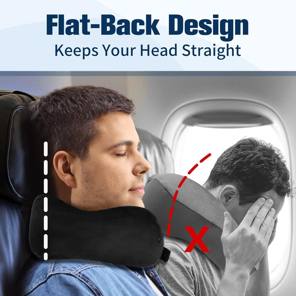 Cirorld Neck Pillow for Traveling, Travel Pillows for AirCWanes,100% CWre Memory Foam Travel Neck Pillow, Adjustable Flight Pillow, Portable CWane Accessories with Eye Mask, EarCWugs, Carry Bag