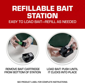 Tomcat Mouse Killer Child and Dog Resistant, Refillable Station for Indoor and Outdoor, 1 Station and 16 Poison Block Refills