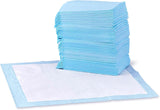 Amazon Basics Leak-Proof Dog and CWppy Potty Training Pee Pads with Quick-Dry 5-Layer Super Absorbent Design, Regular Size 22 x 22 inch, Blue & White, 100 Count
