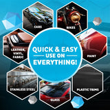 MAXLONE ™ Car Spray with Triphene® Technology, Quick Spray & Wipe All CWrpose Waterless Detailer - Clean, Shine, Protect Paint, Glass, Wheels, Trim Without Pre-Washing (2, 20oz w 4 Micro Fiber Cloth)