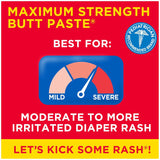 Boudreaux’s Butt Paste Max Strength Diaper Rash Cream for Baby, Ointment With Zinc Oxide, 4 oz Tube