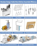 3 Tier Extra Large Stainless Steel Over The Sink Dish Drying Rack - Expandable Multifunctional Organizer and Space-Saving Above Sink Dish Rack