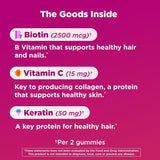 OLLY Undeniable Beauty Gummy, For Hair, Skin, Nails, Biotin, Vitamin C, Keratin, Chewable Supplement, Grapefruit, 30 Day Supply - 60 Count