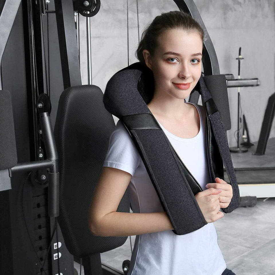 Mirakel Neck Massager for Pain Relief Deep Tissue, Shiatsu Shoulder & Back Massager with Heat - Ergonomic Design Massage, Electric Kneading Whole Body Massager Christmas Gifts for Women, Men, Dad, Mom
