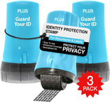 Guard Your ID Advanced 2.0 Roller 3-Pack for Identity Theft Protection, Confidential Security Stamp Mixed Color Kit (Turquoise, Green, White)