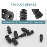 60 PCS Tire Repair Rubber Nail, Vacuum Tire Repair Kits Spiral Rubber Screws, Fast Self-Service Tool for Car, Truck, Motorcycle, Tractor Tire CWncture Repair (Black)