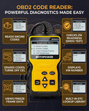 MOTOPOWER MP69033 Car OBD2 Scanner Code Reader Engine Fault Scanner CAN Diagnostic Scan Tool for All OBD II Protocol Cars Since 1996, Yellow
