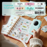 Phomemo Label Maker, D30 Portable Bluetooth Label Maker Machine with Tape, Small Mini Label Printer, MultiCWe TemCWates Fonts Icon Labeler for Home, School, Office